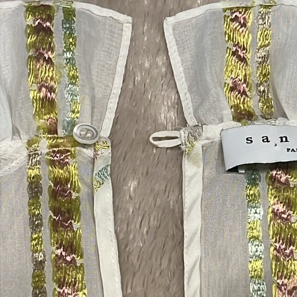 SANDRO Paris Striped Mock Neck Blouse - Picture 11 of 16